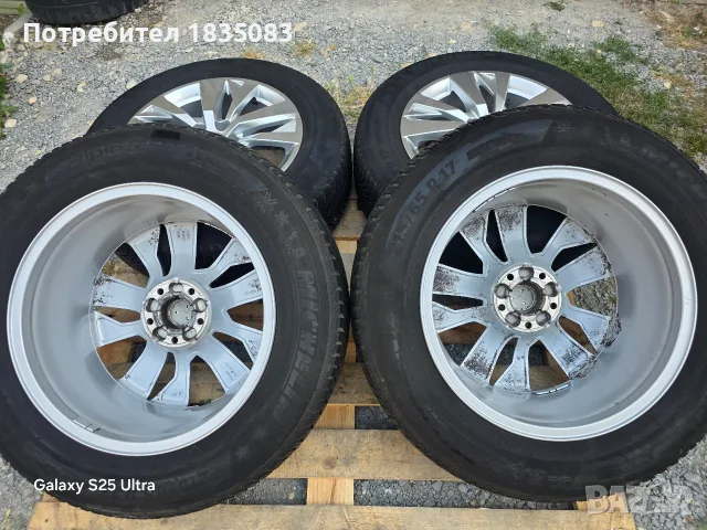 Лети джанти 17ки 5х108 Peugeot + зимни гуми 215/65/17 Michelin, снимка 9 - Гуми и джанти - 55823250