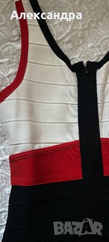 Ластична трицветна рокля, снимка 10 - Рокли - 35873380