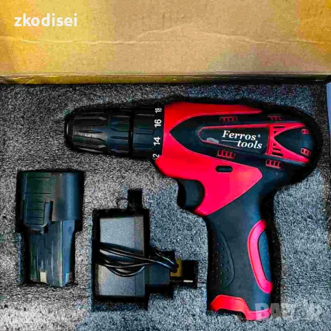 Акумулаторен винтоверт FERROS TOOLS - JL0006, снимка 1