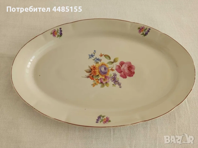 Три големи елипсовидни плата, ретро, снимка 6 - Чинии - 53075900