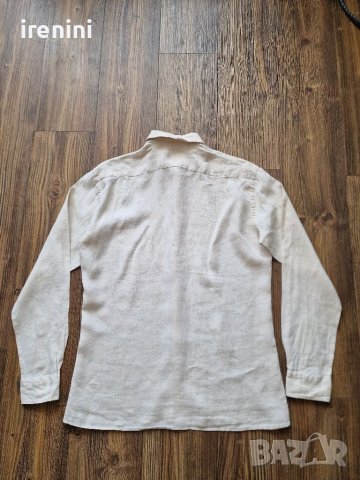 Страхотна мъжка ленена риза  PECKOTT размер M , 100%  лен  , снимка 9 - Ризи - 41662195