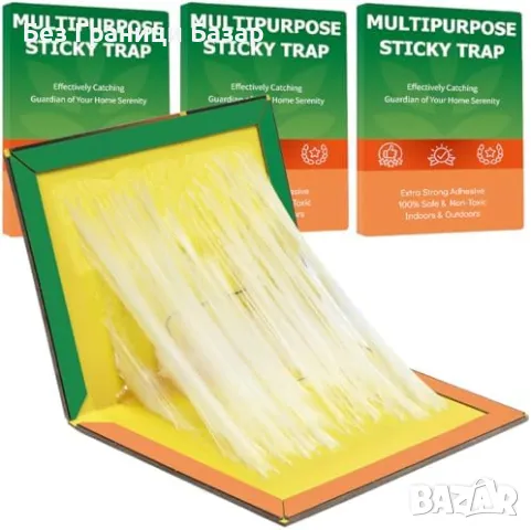 Нови Лепливи Капани за Насекоми 5 броя за Вътрешна и Външна Употреба