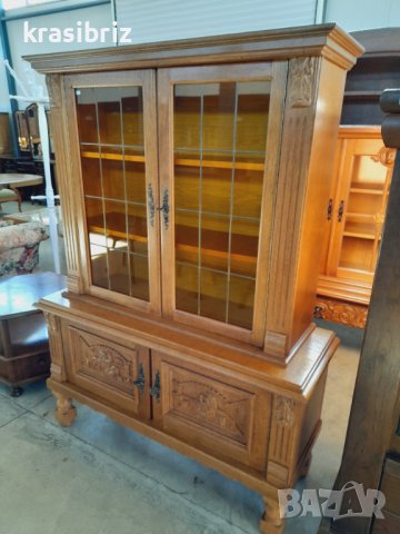 Витрина МАСИВ с Дърворезба Германия , снимка 3 - Секции и витрини - 39752022