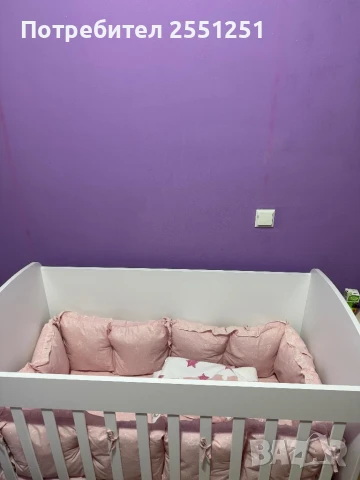 Продавам Бебешко Легло с Колела и Матрак 60X120СМ, снимка 2 - Бебешки легла и матраци - 51404067