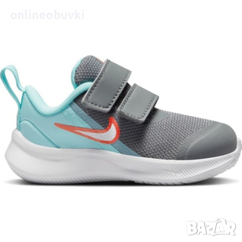 НАМАЛЕНИЕ!!! Бебешки спортни обувки Nike Star Runner 3 TDV Сиво / синьо, снимка 1 - Бебешки обувки - 36151815