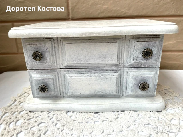 Красива кутия за бижута от Англия, снимка 2 - Антикварни и старинни предмети - 51277209