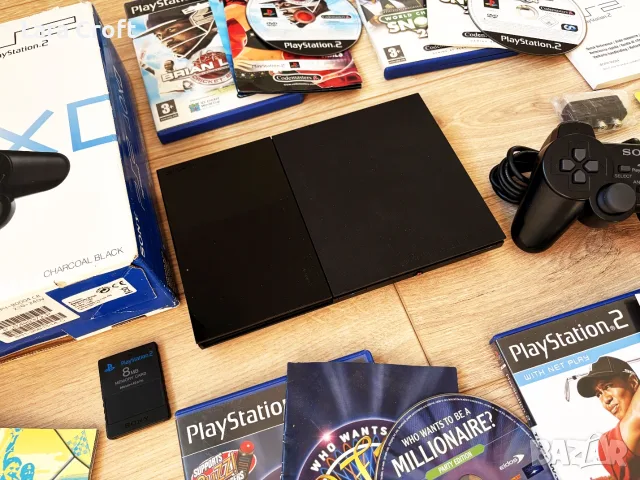 PlayStation 2 Slim модел 90004 с кутия, 5 игри и два джойстика, снимка 5 - PlayStation конзоли - 55831606