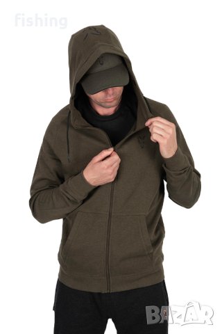 Суичър Fox Collection LW Hoody Green & Black, снимка 4 - Екипировка - 41388753