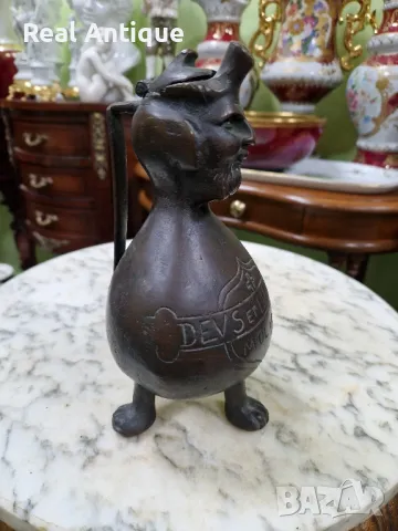 Рядък антикварен колекционерски бронзов съд от 19 век , снимка 4 - Други ценни предмети - 50024069