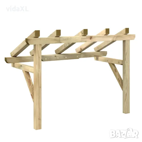 vidaXL Навес за врата, 150x100x100 см, бор масив, снимка 6 - Входни врати - 56147638