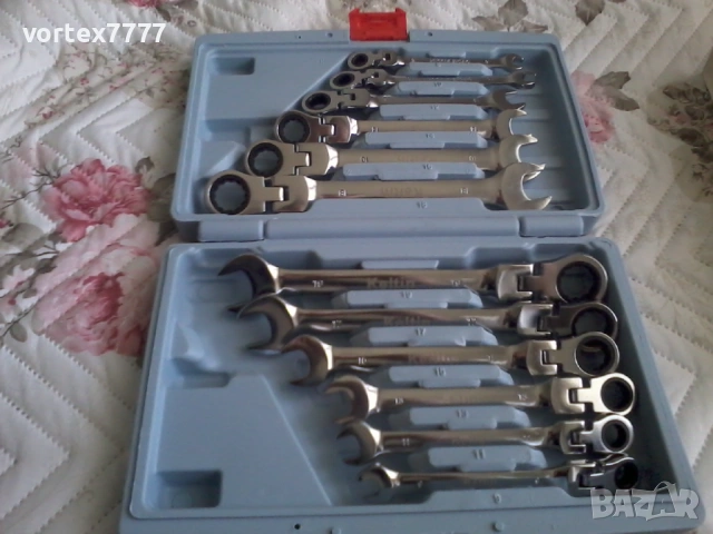 Комплект звездогаечни с тресчотка 12 бр., снимка 4 - Куфари с инструменти - 53812923