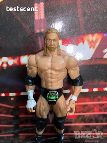 Екшън фигура WWE Triple H Трите Хикса DX Army Mattel Basic Series Wrestlemania играчка фигура figure, снимка 11 - Други - 49512978