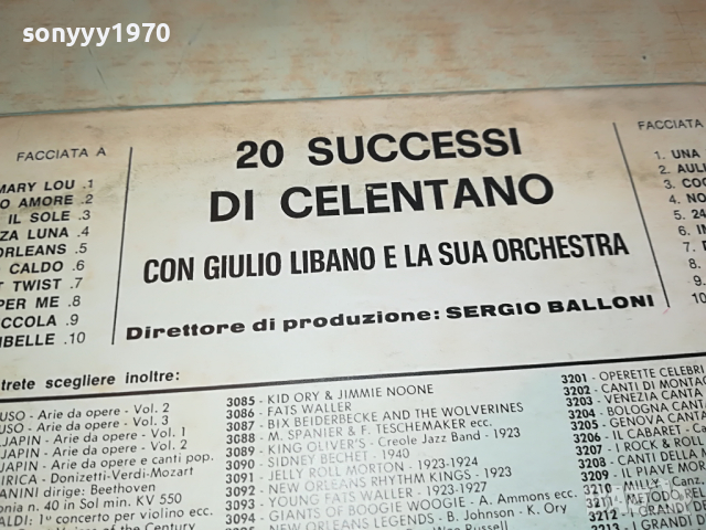 поръчана-ADRIANO CELENTANO-ITALY 2503221845, снимка 12 - Грамофонни плочи - 36232257