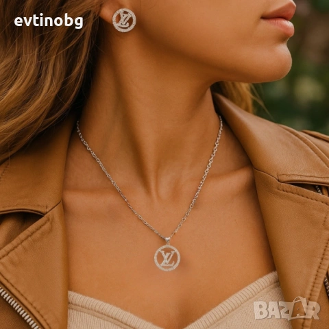 Изискан комплект бижута - Колие с обеци