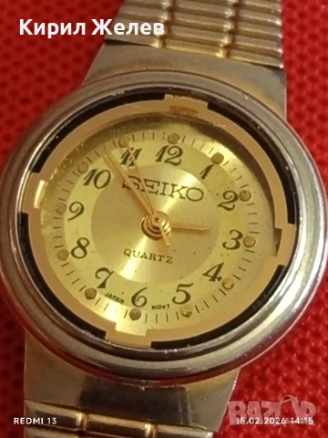 Марков оригинален дамски часовник SEIKO QUARTZ JAPAN стилен дизайн 28496, снимка 9 - Дамски - 53484095