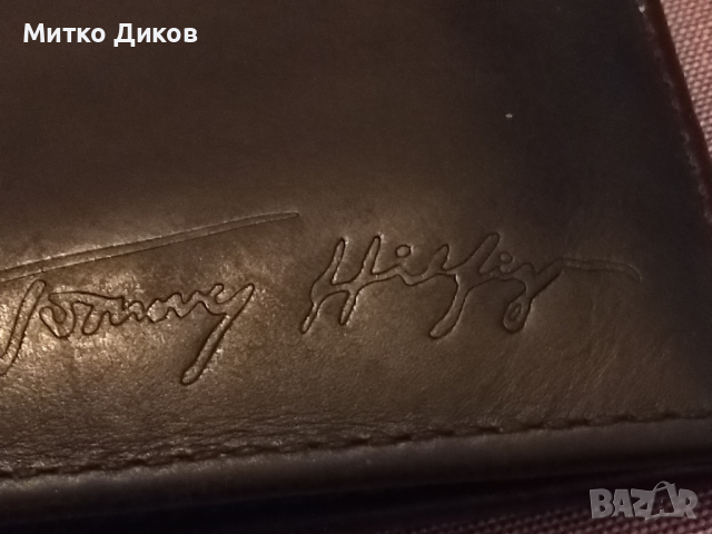  Tommy Hilfiger оригинален марков портфейл естестсвена кожа телешки бокс 120х95мм, снимка 3 - Портфейли, портмонета - 44718460