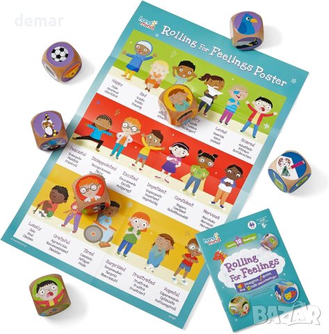 Учебни ресурси Rolling For Feelings Игра със зарове, Възраст 5+, 8 части, снимка 2 - Образователни игри - 42127287