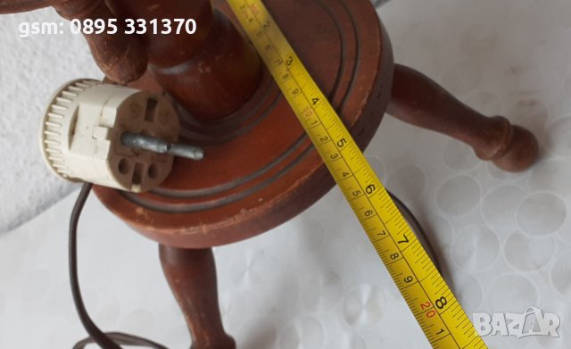 Работеща Стара дървена нощна лампа с рул, морски декор, морска декорация, снимка 2 - Други - 40920676