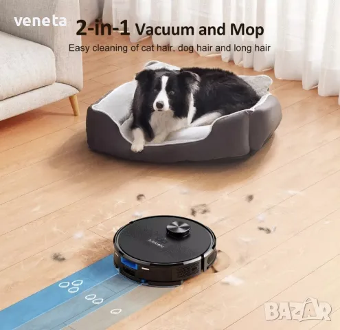 Lubluelu SL61 WIFI робот прахосмукачка и моп 4000Pa LiDAR Навигационно картографиране, снимка 8 - Прахосмукачки - 48359417