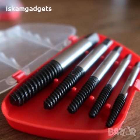 Комплект от 5 броя екстрактори за счупени болтове / шпилковадач, снимка 2 - Други инструменти - 44688678