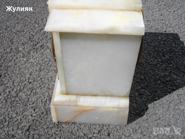 СТАР МРАМОРЕН КАМИНЕН ЧАСОВНИК, снимка 5 - Антикварни и старинни предмети - 41972672