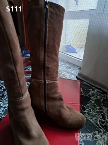 Луксозни ботуши Vera Pelle Italy естествен велур, снимка 5 - Дамски ботуши - 52672280
