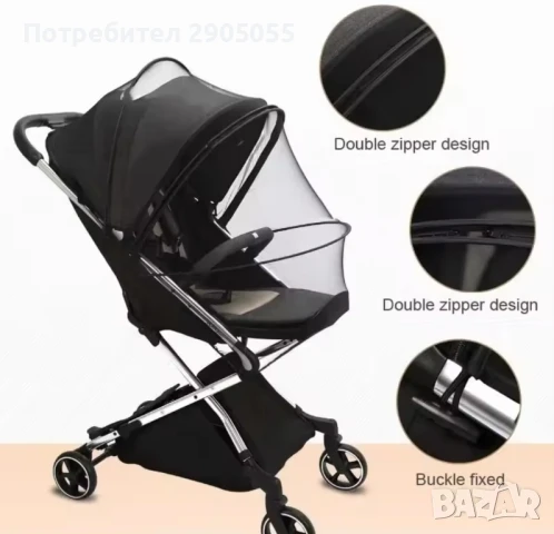 Комарник за бебешка количка , снимка 2 - За бебешки колички - 50605105
