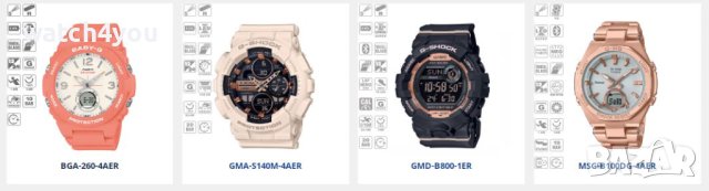 ПРОМОЦИЯ НА ОРИГИНАЛНИ ЧАСОВНИЦИ CASIO BABY-G G-SHOCK EDIFICE SHEEN CASIO COLLECTION.КАСИО BA- GMA-, снимка 16 - Мъжки - 20216880