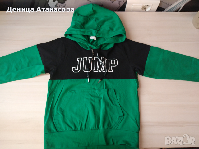 Суичъри, блузки, ризки, панталон, чорапогащник, зимно яке с ръкавички размер 122/128, снимка 3 - Детски анцузи и суичери - 36418089