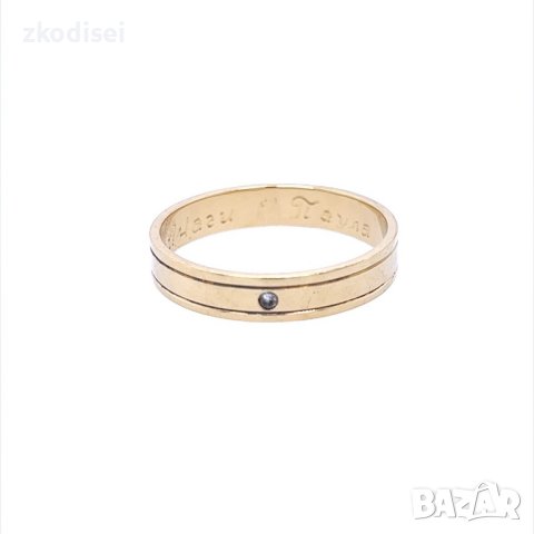 Златен пръстен брачна халка 6,73гр. размер: 74 14кр. проба:585 модел:22392-1, снимка 1 - Пръстени - 44376017