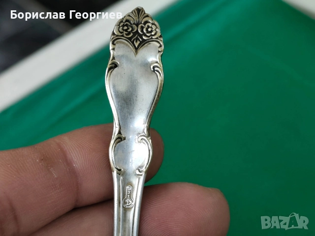 Руска посребрена лъжичка с герба на Русия , снимка 5 - Колекции - 52128147