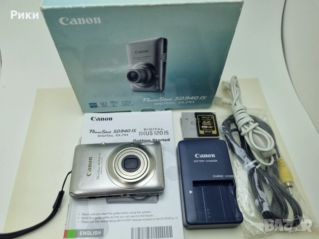 Canon Powershot SD940 IS Ixus 120 ELPH 12.1MP 4X Zoom, снимка 2 - Фотоапарати - 52727525