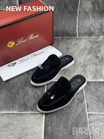 Дамски Чехли - Естествен Велур ✨Loro Piana, снимка 9 - Чехли - 50985511