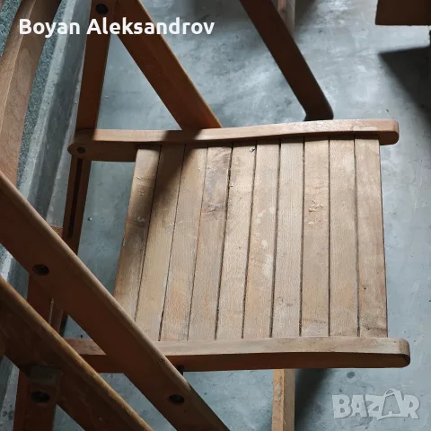 Дървени сгъваеми столове, снимка 5 - Столове - 55868767