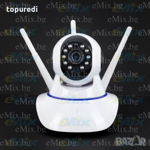 БЕЗЖИЧНА IP КАМЕРА ЗА ВИДЕОНАБЛЮДЕНИЕ С ТРИ АНТЕНИ, снимка 1