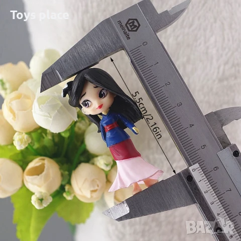 4бр фигурки Disney Princess Ariel Rapunzel Mulan, снимка 3 - Фигурки - 50795600