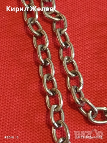 Сребриста стоманена верижка кюстек за джобен часовник за КОЛЕКЦИЯ 51906, снимка 2 - Други ценни предмети - 53462979