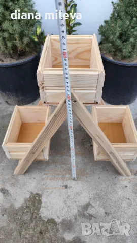 Дървен цветарник!!!, снимка 12 - Декорация за дома - 48445799