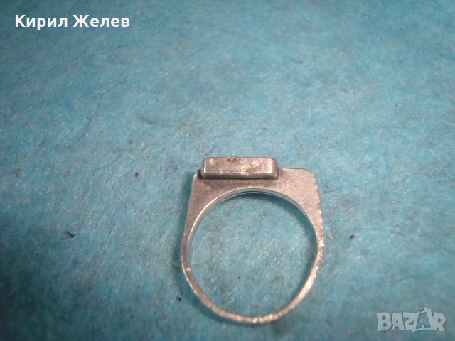 СТАР СРЕБЪРЕН СЕДЕФЕН АРТ НУВО СТИЛ ПРЪСТЕН СРЕБРО 925 РЪЧНО ИЗРАБОТЕН 25819, снимка 8 - Пръстени - 35884004