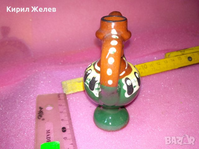 КЕРАМИЧНО БЪРДУЧЕ СВИРКА РЪЧНА МАЙСТОРСКА ИЗРАБОТКА ТРАДИЦИОНЕН ЕТНО СУВЕНИР ГЛЕДЖОСАНА ГЛИНА 42923, снимка 5 - Декорация за дома - 44309125