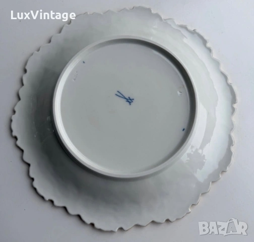 Порцелан чиния Meissen винтидж, снимка 2 - Други ценни предмети - 53653869