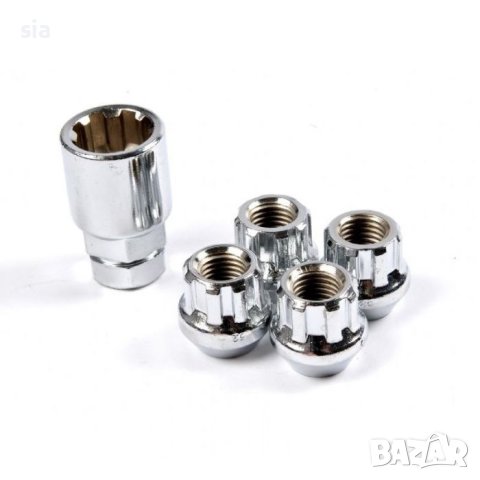 Секретни гайки за джанти - (12мм х 1.25мм, L22мм)