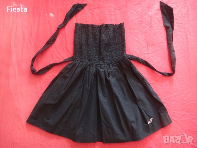 Кукленска къса мини рокля в тъмно синьо Hollister, снимка 4 - Рокли - 41478224