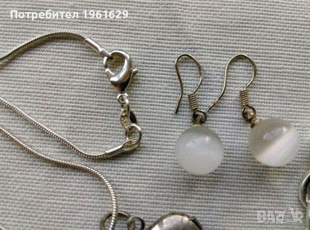 Обеци , гривна и колие с печати 925, снимка 4 - Бижутерийни комплекти - 41082223