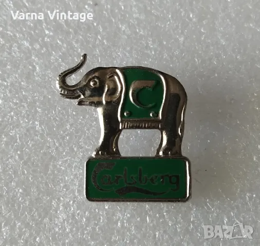 Значка слонче Calsberg. Grundlagt 1847