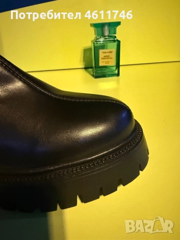 Стилни черни дамски боти, снимка 4 - Дамски боти - 52321162