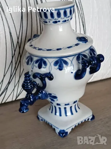 Декоративен самовар Гжел , снимка 3 - Колекции - 56026679
