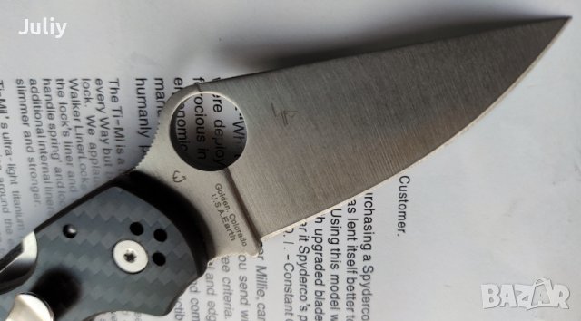 SPYDERCO PARA 3 C223  CARBON G10 , снимка 9 - Ножове - 39225080