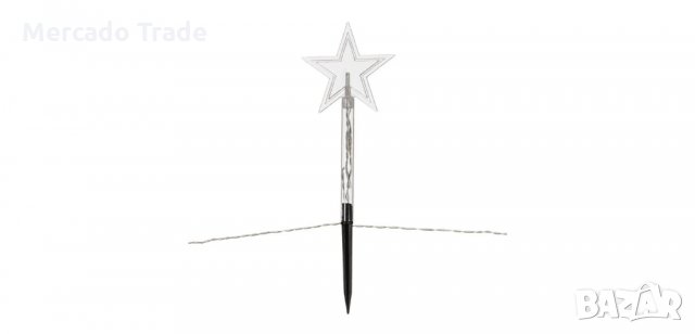 Коледни LED пръчици Mercado Trade, Звезди на батерии, 24см., снимка 3 - Лед осветление - 34826583