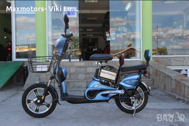 Електрически СКУТЕР-ВЕЛОСИПЕД Maxmotors EBZ16 500W - BLUE, снимка 8 - Мотоциклети и мототехника - 41835457